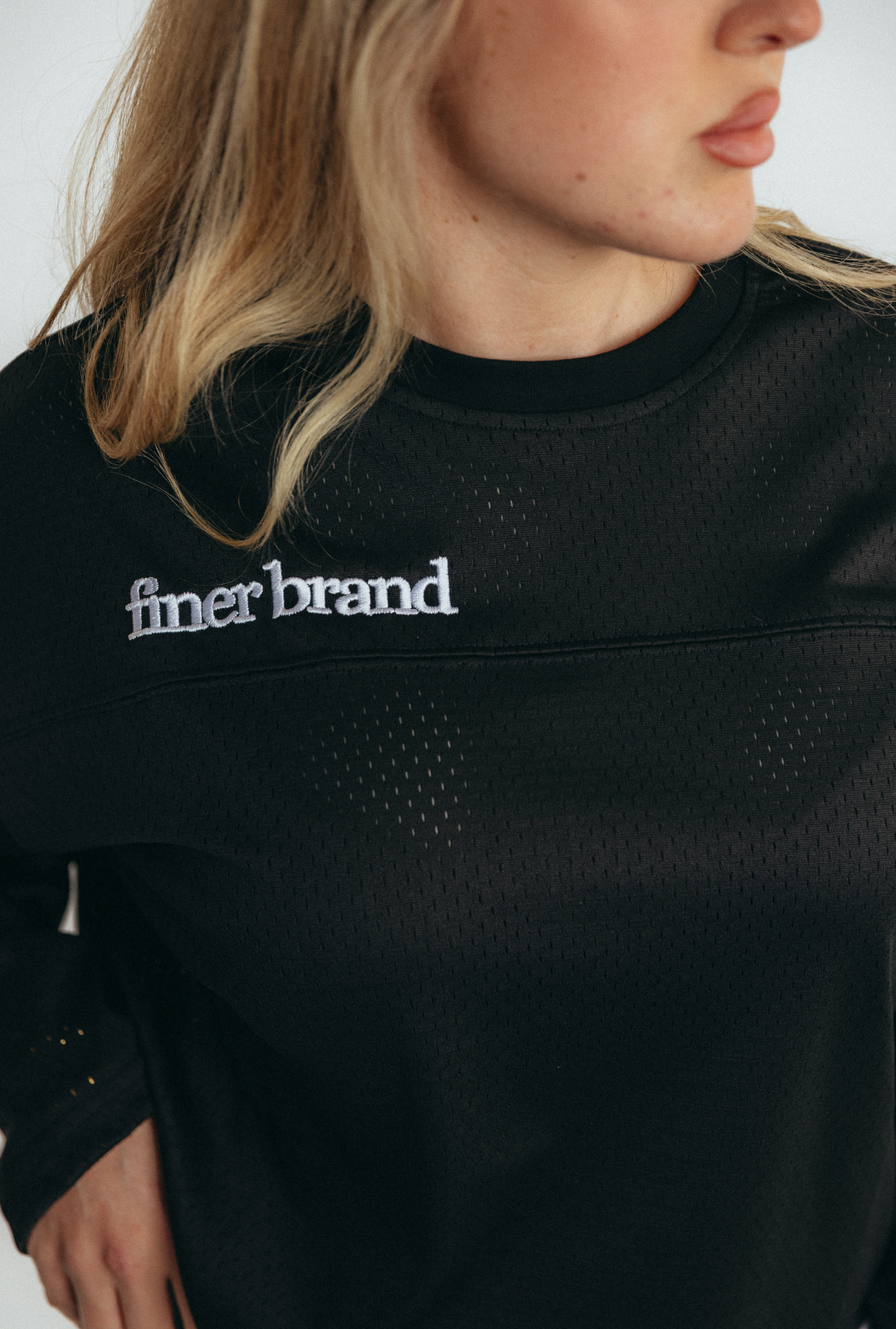 long sleeve mesh jersey