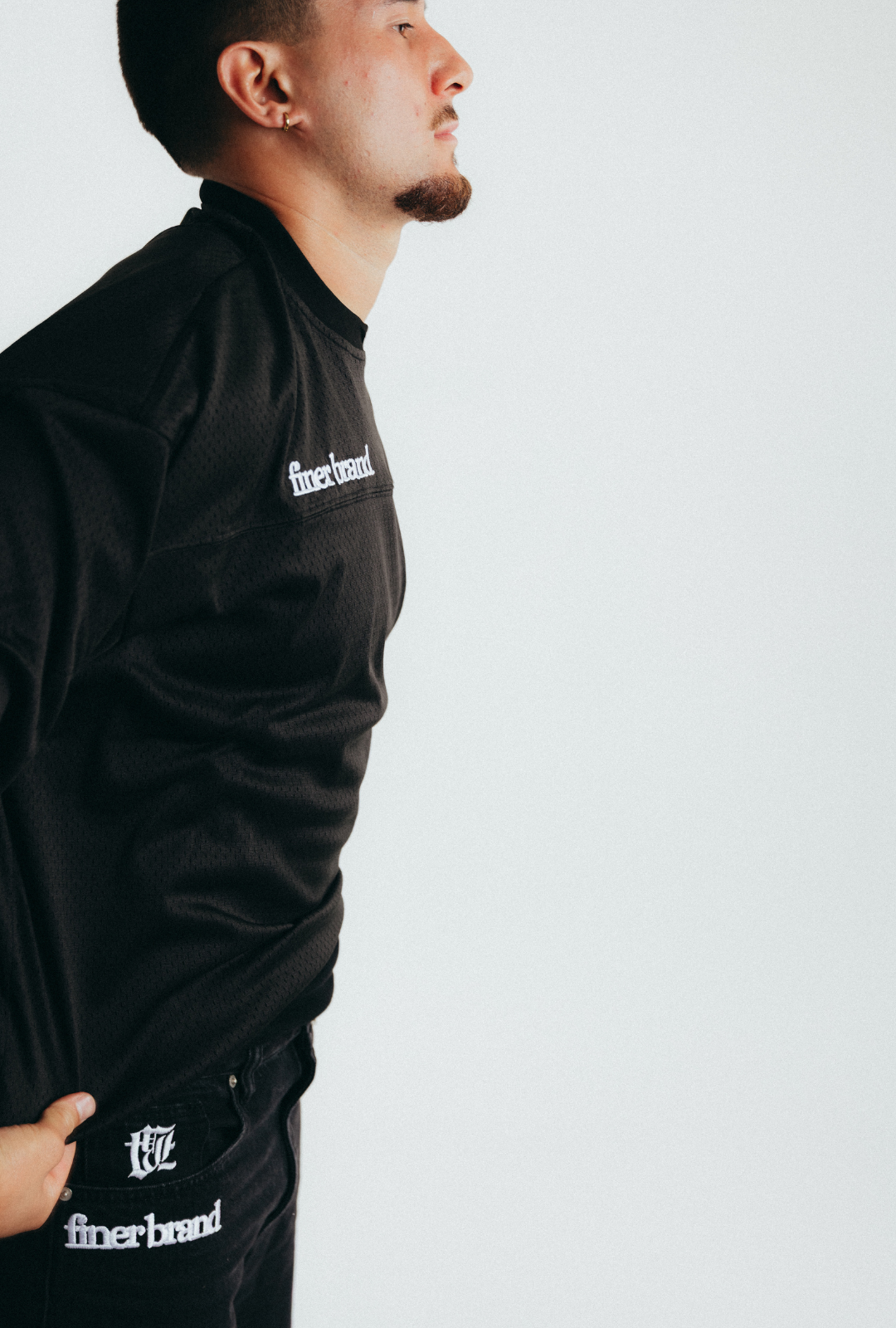 long sleeve mesh jersey