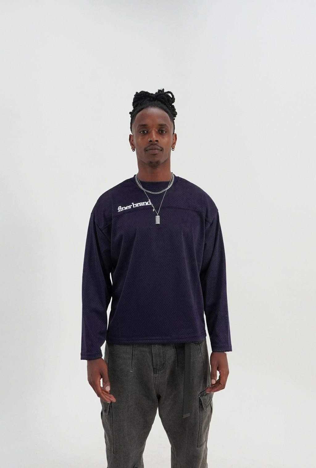 long sleeve mesh jersey