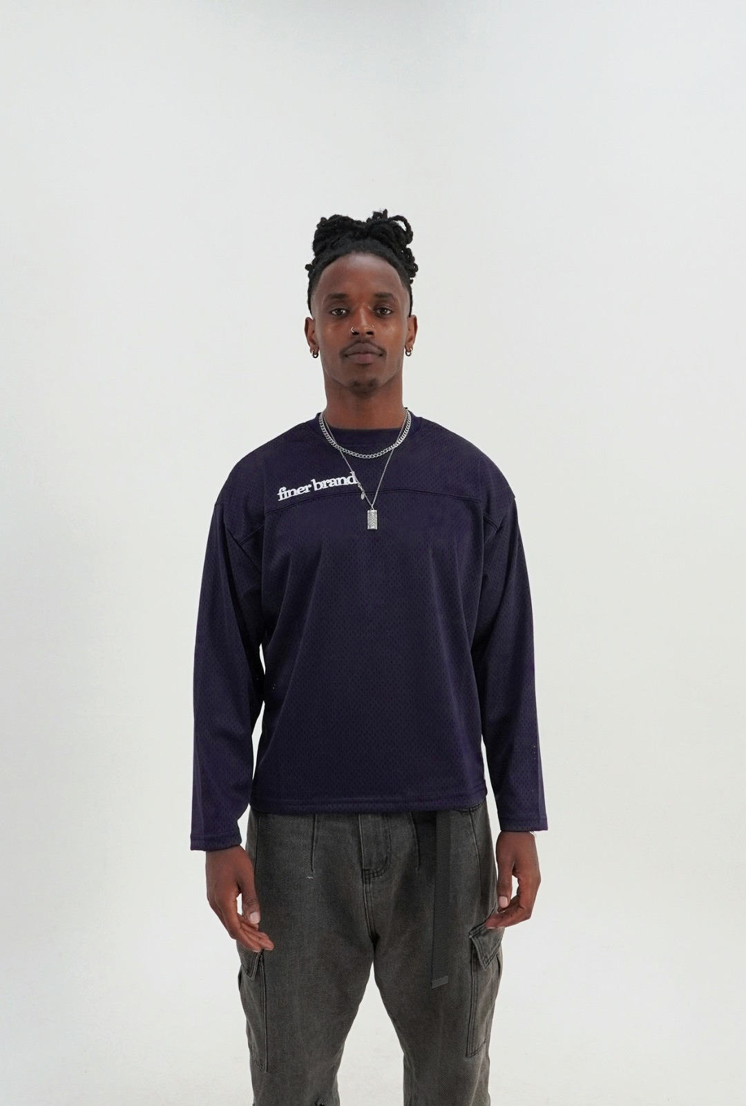 long sleeve mesh jersey