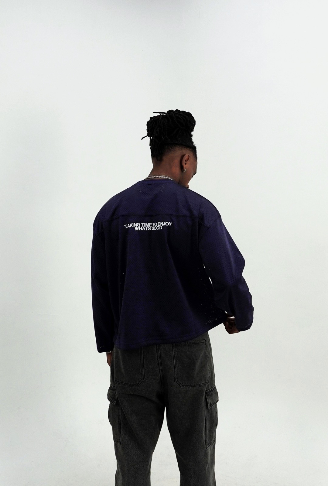 long sleeve mesh jersey