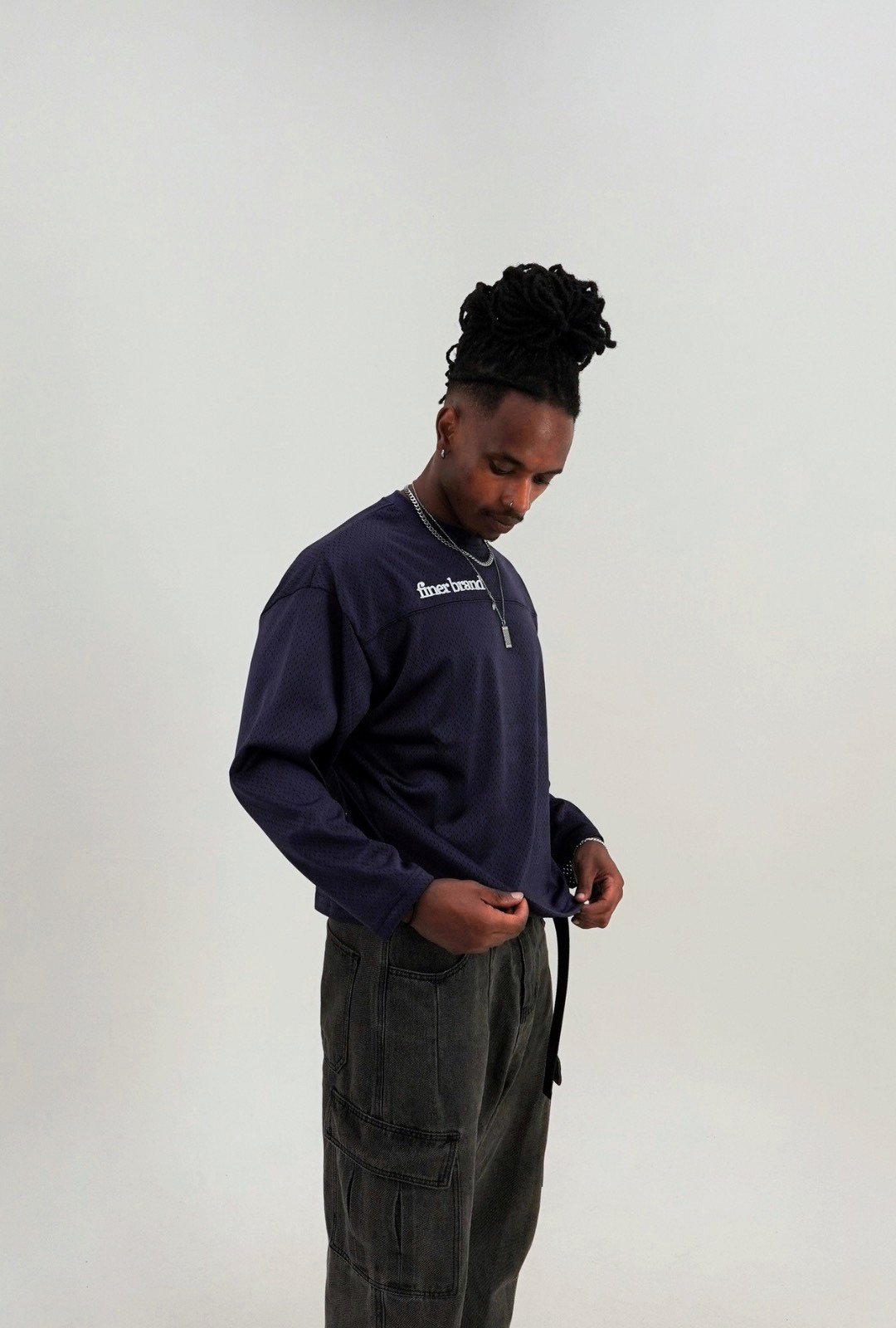 long sleeve mesh jersey