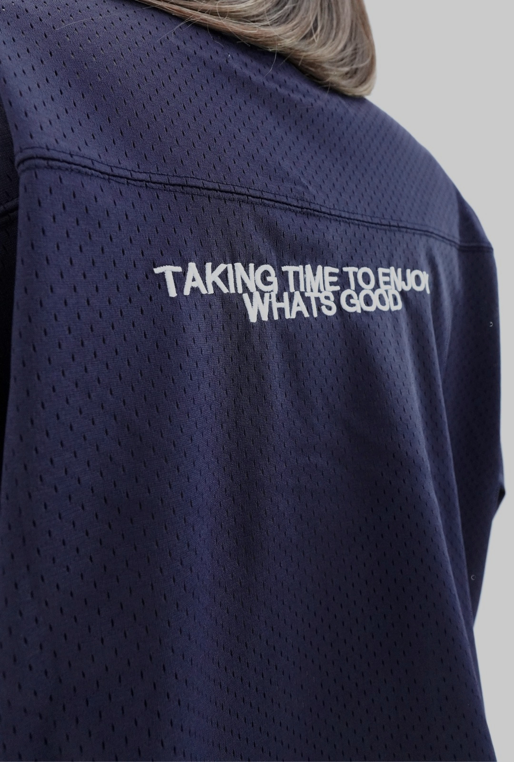 long sleeve mesh jersey