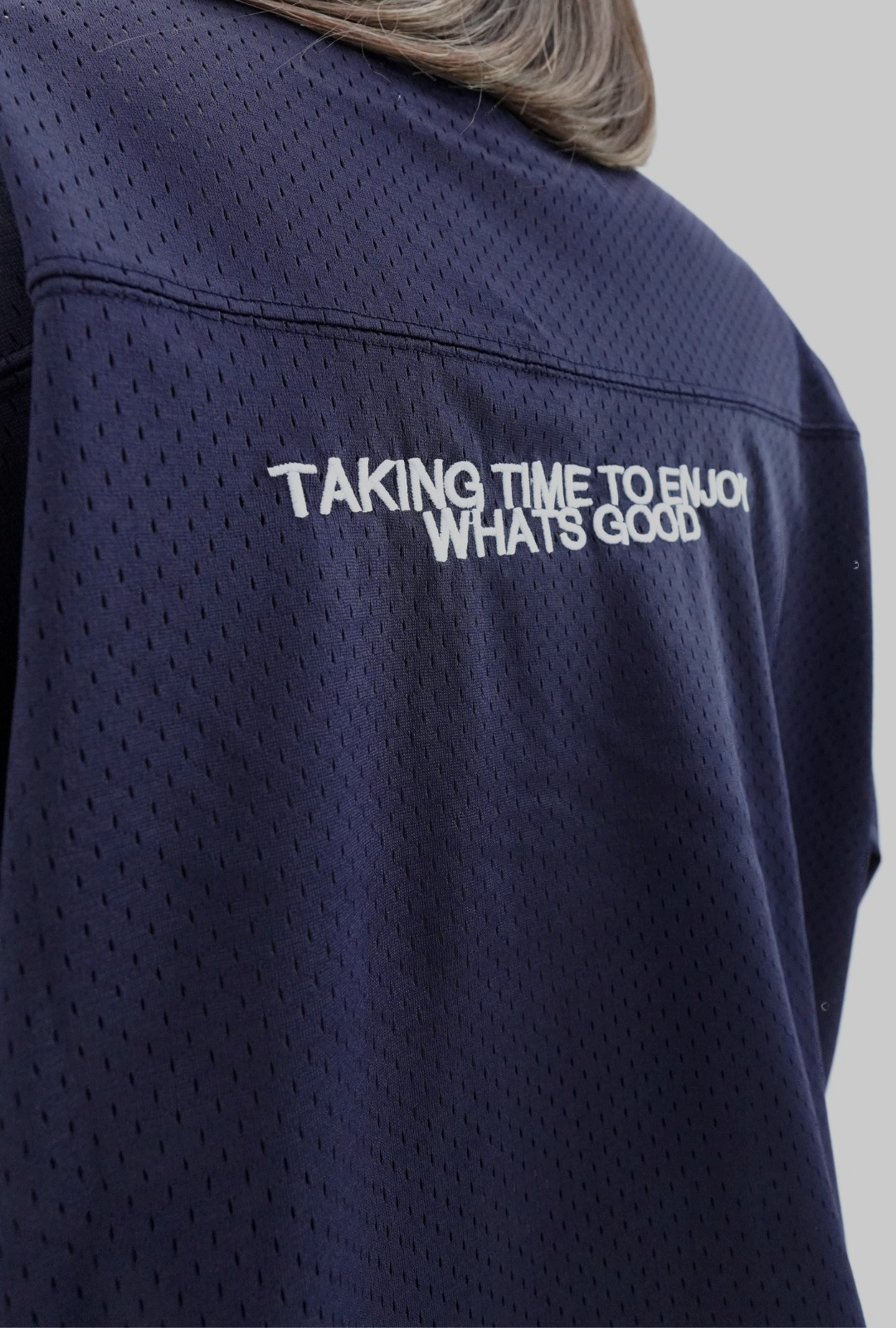 long sleeve mesh jersey