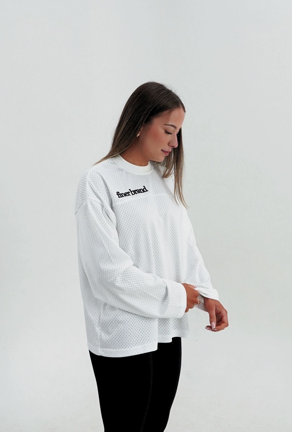 long sleeve mesh jersey