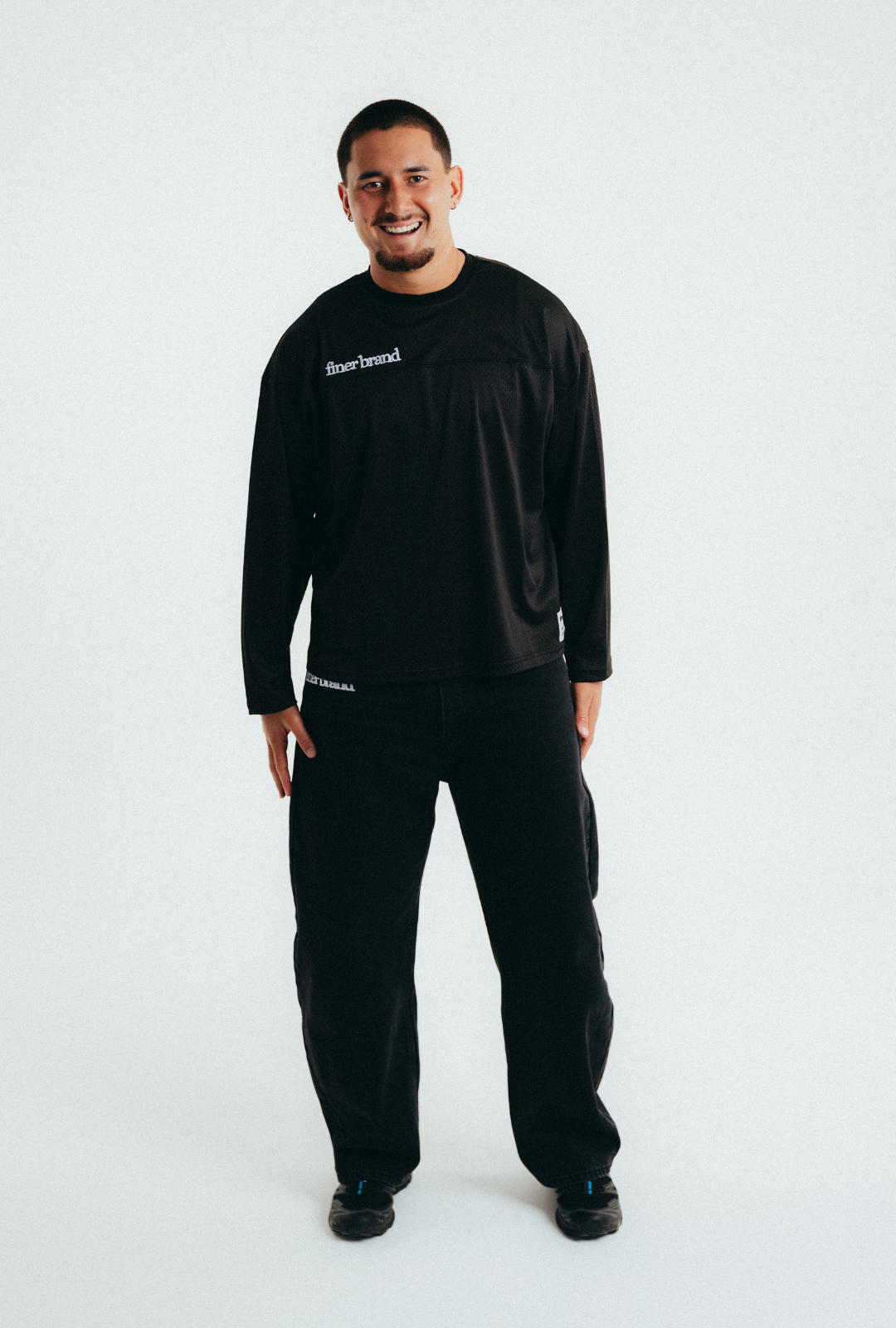 long sleeve mesh jersey