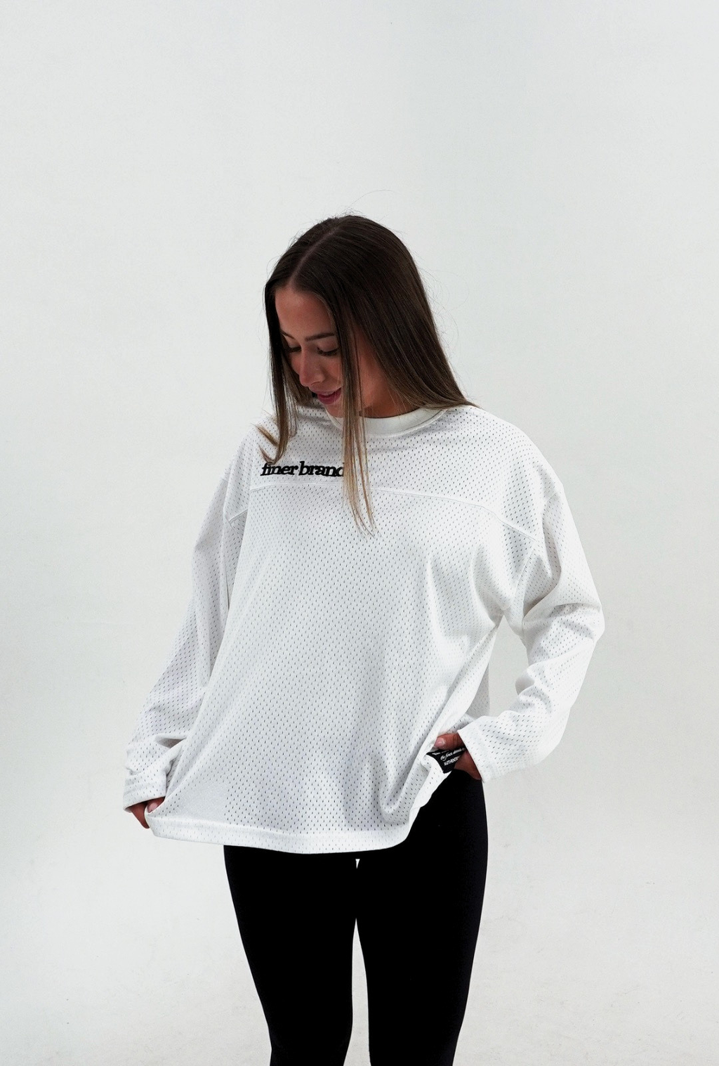 long sleeve mesh jersey