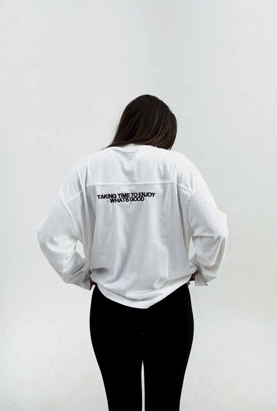 long sleeve mesh jersey