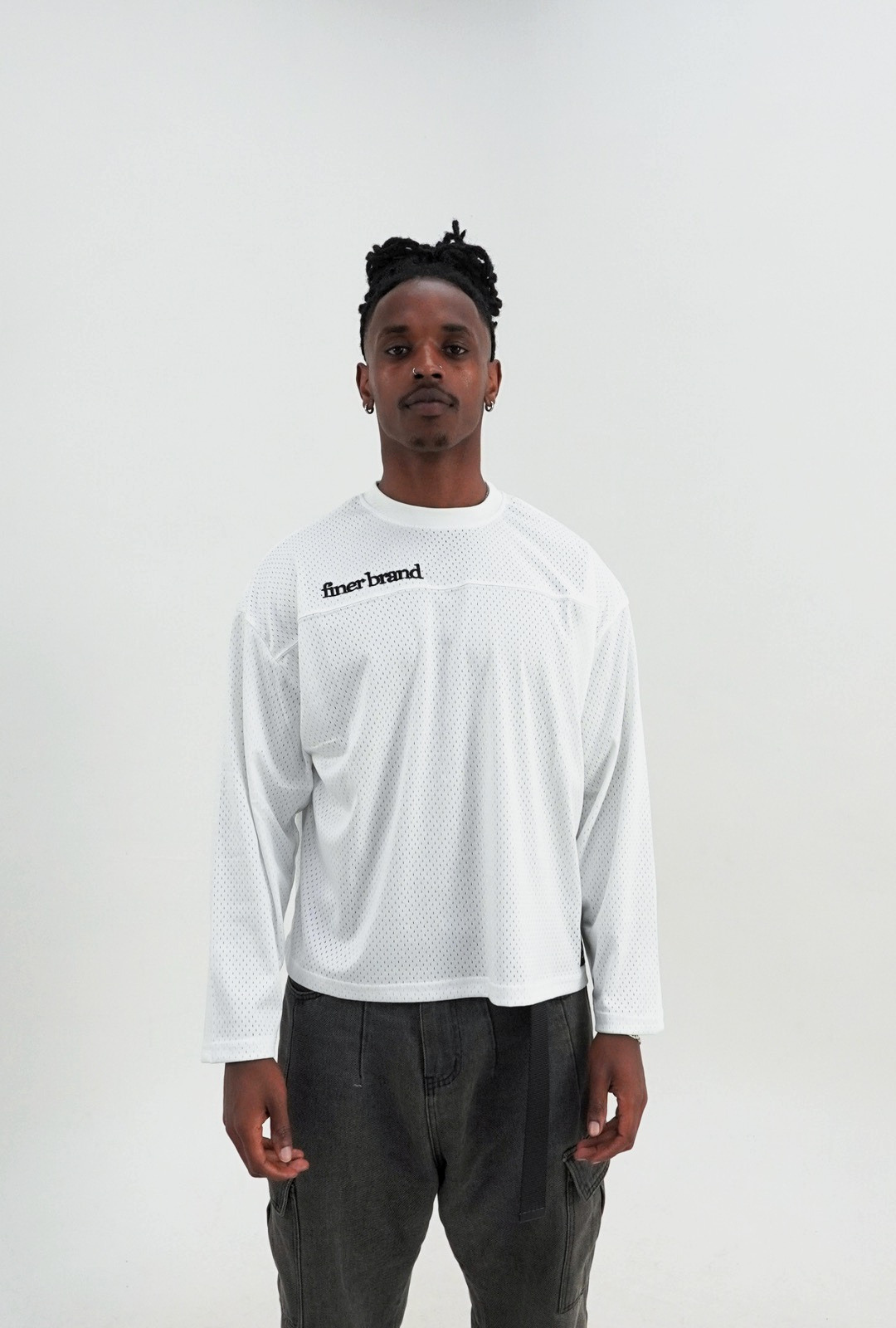 long sleeve mesh jersey