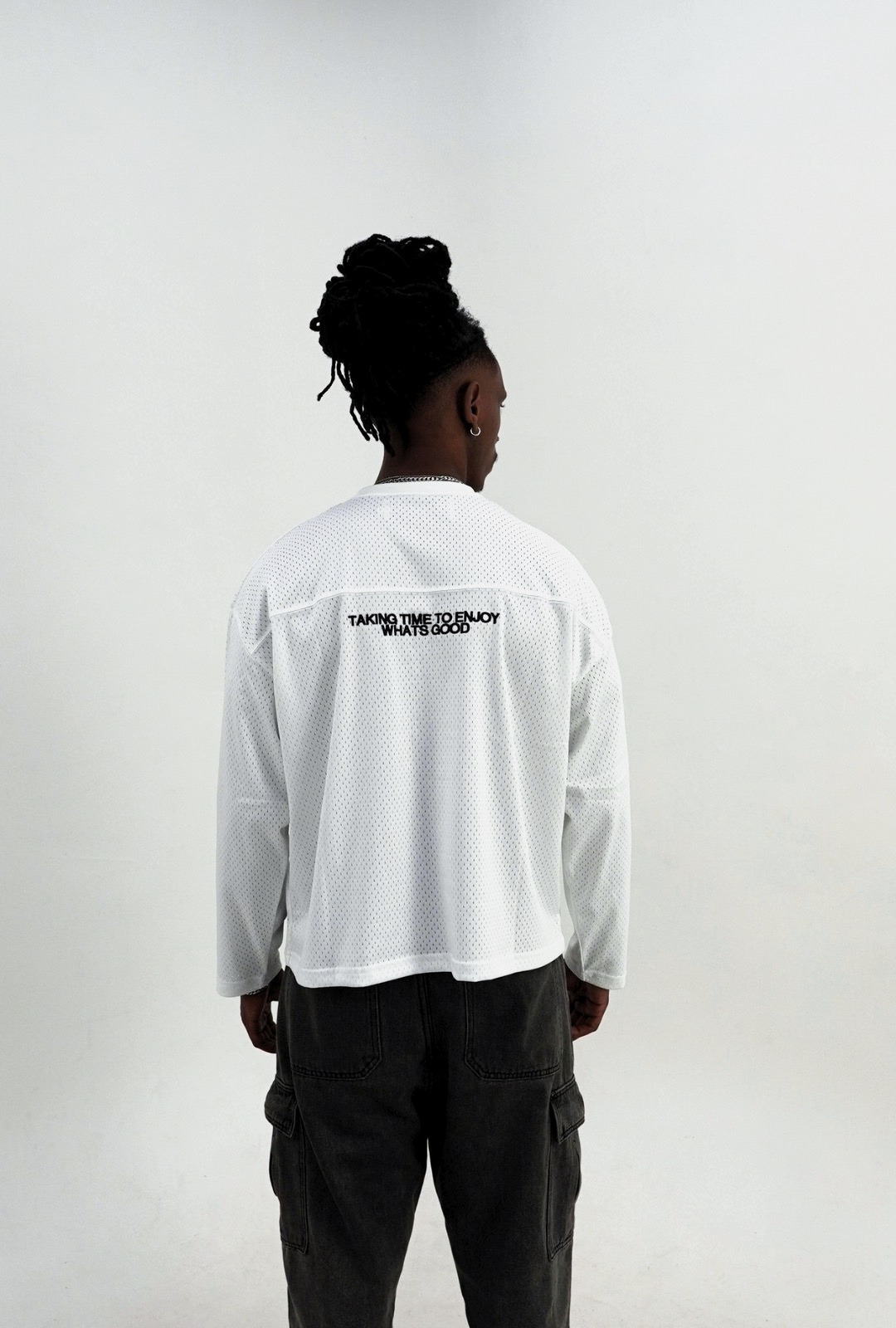 long sleeve mesh jersey