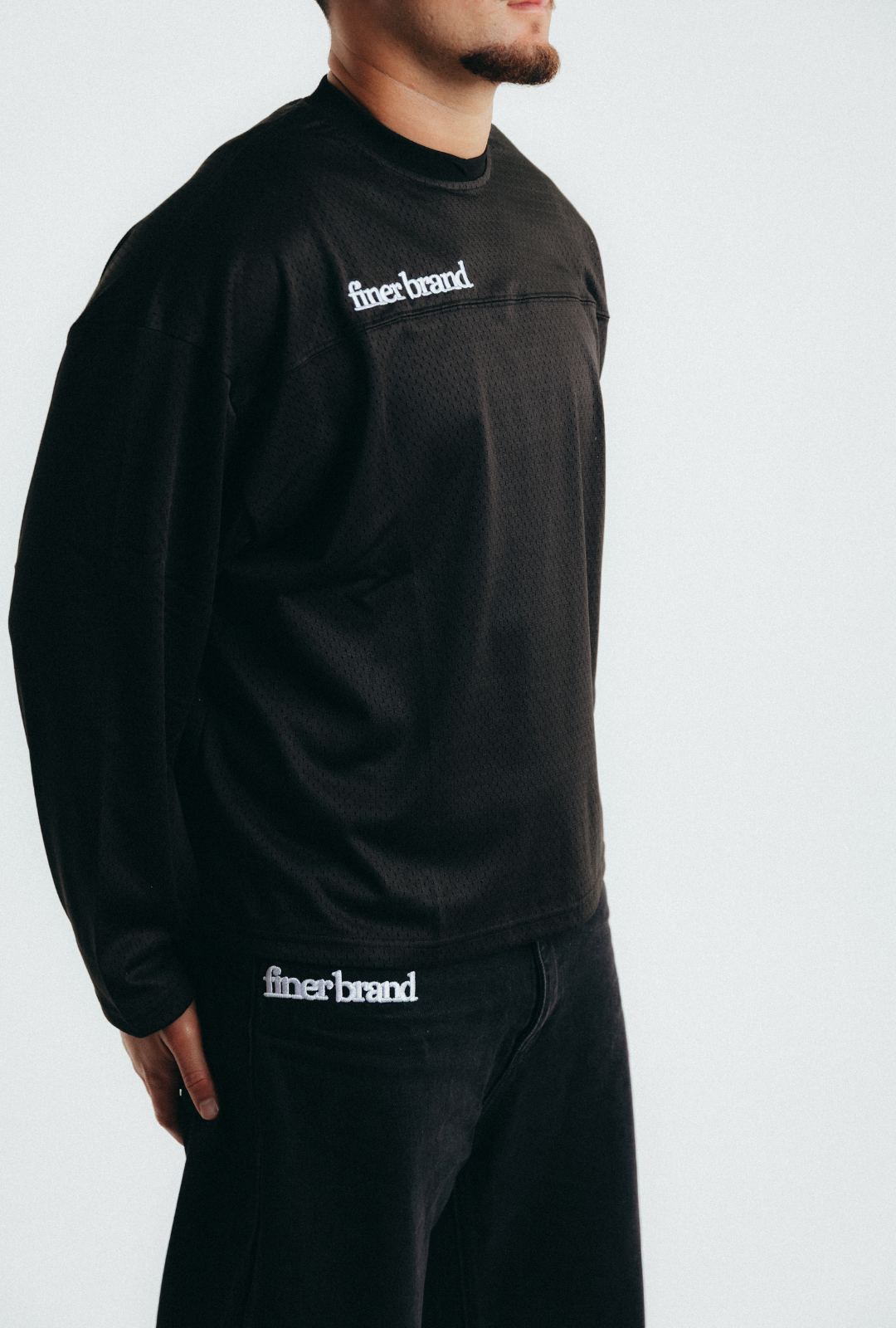 long sleeve mesh jersey